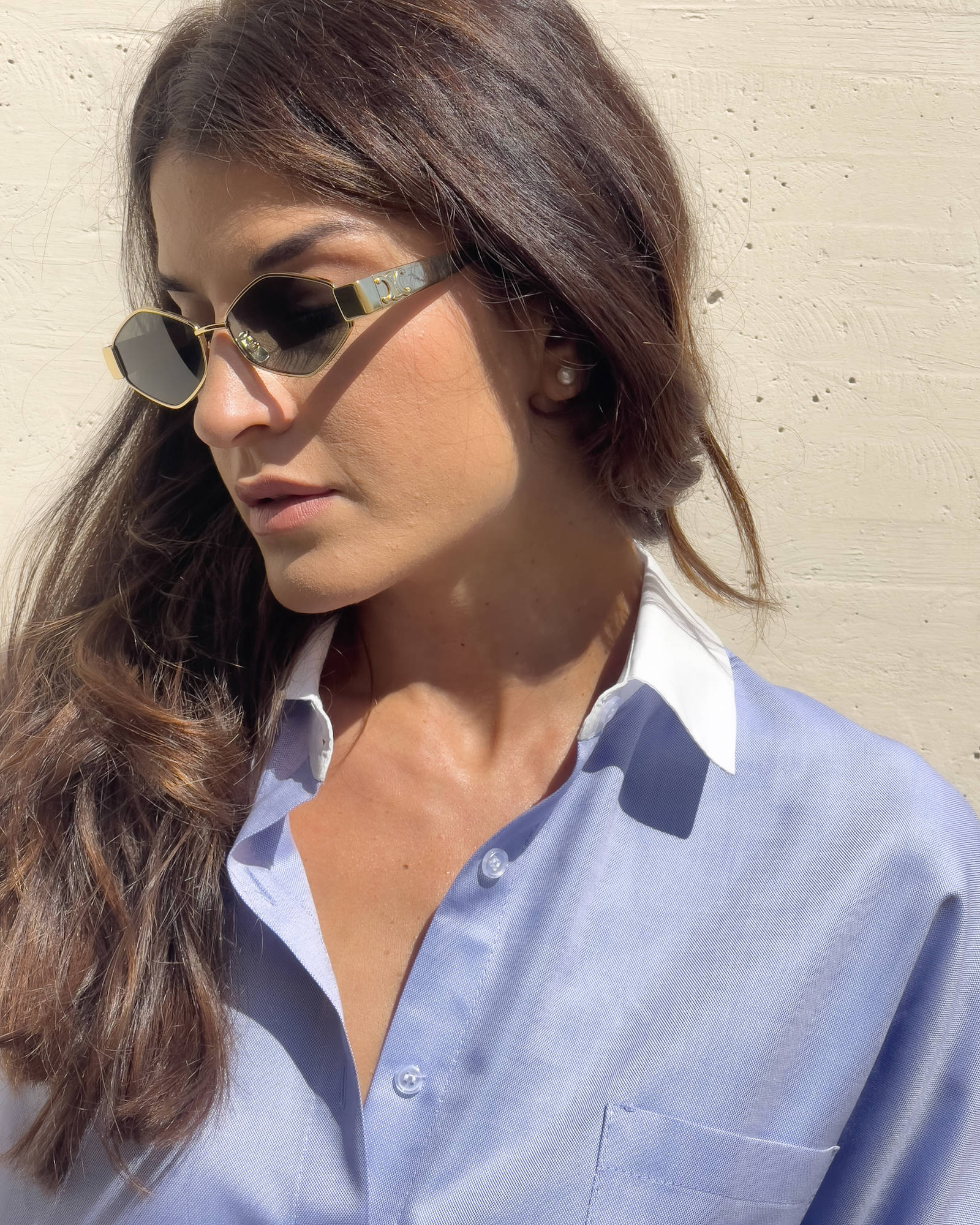 CAMICIA KAREN CELESTE COMBINATA