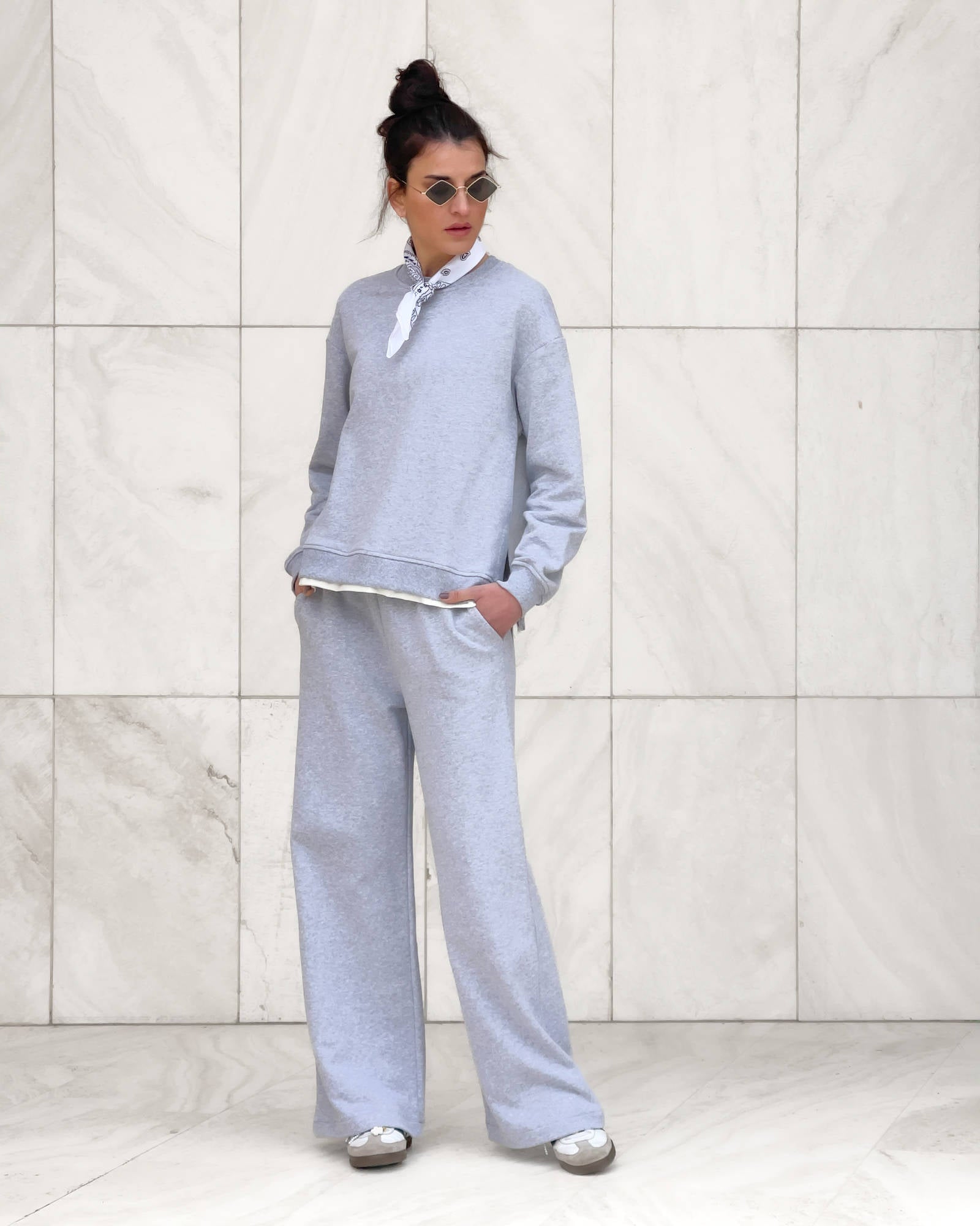 PANTALONE FELPA KENSIT GRIGIO
