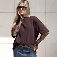 T-SHIRT PARFAIT CON PIZZO CHOCO