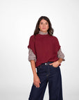 MAGLIA SENZA MANICHE ALICE BORDEAUX