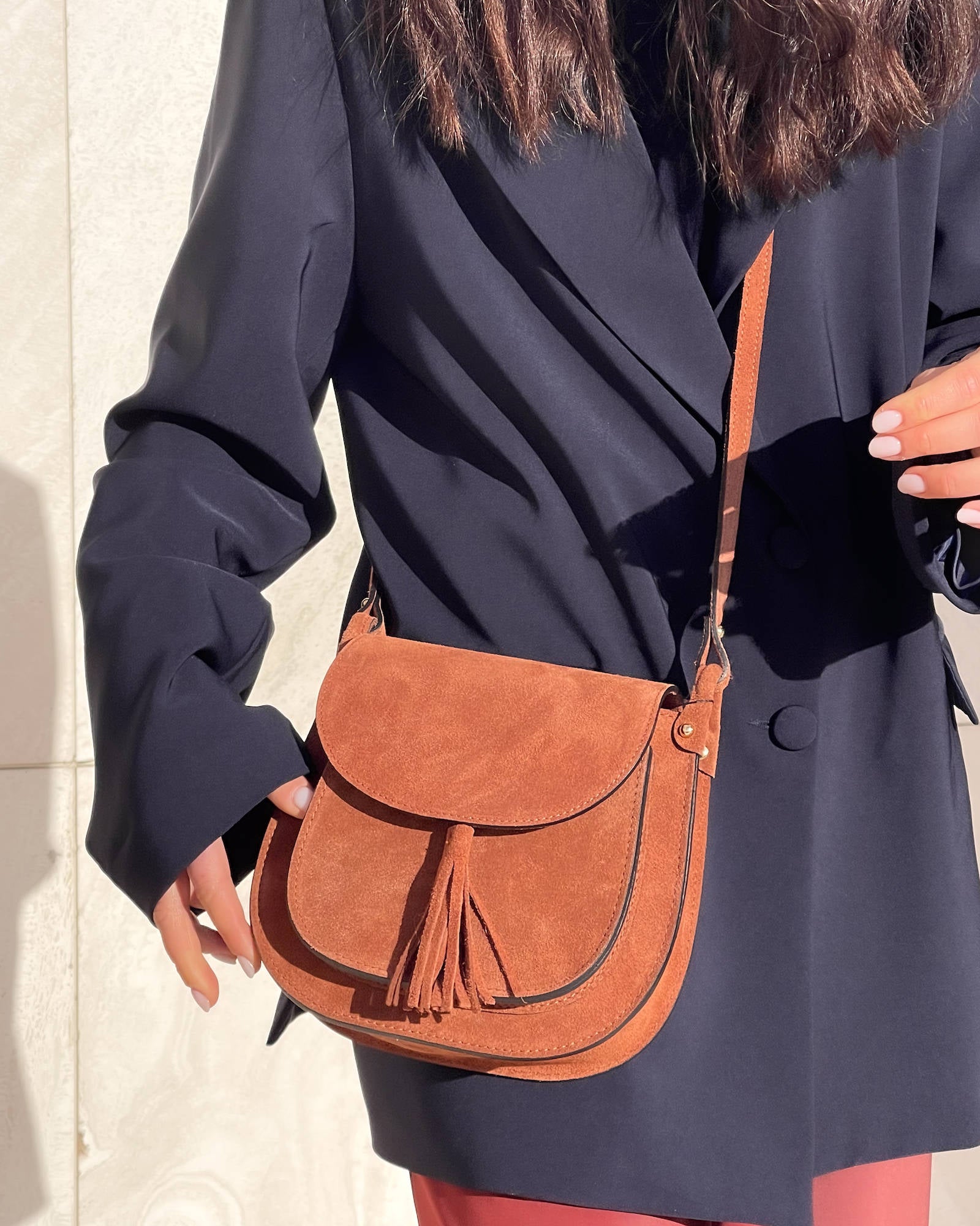 BORSA IN PELLE ARIEL CUOIO