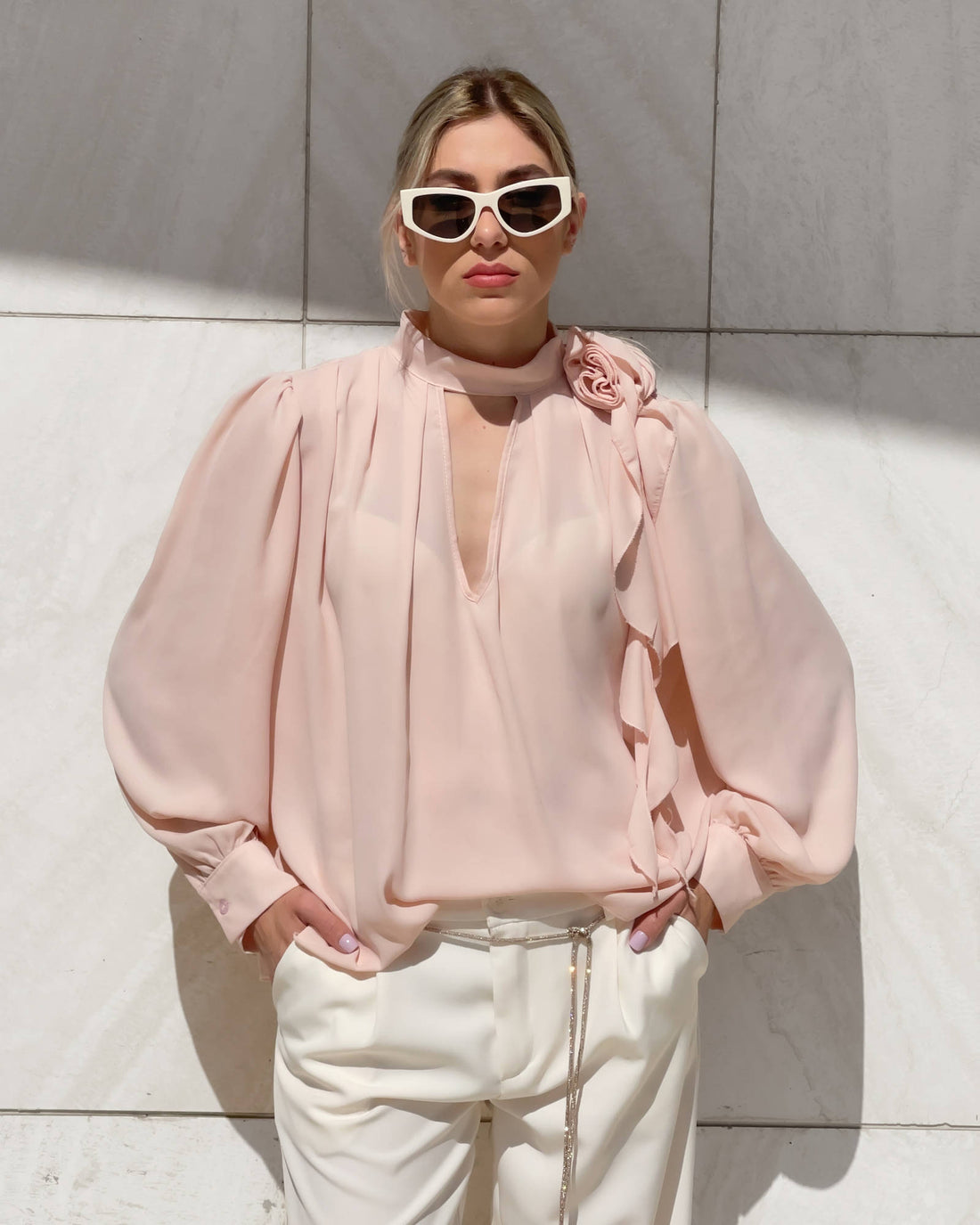 BLUSA IN GEORGETTE EUDORA ROSA