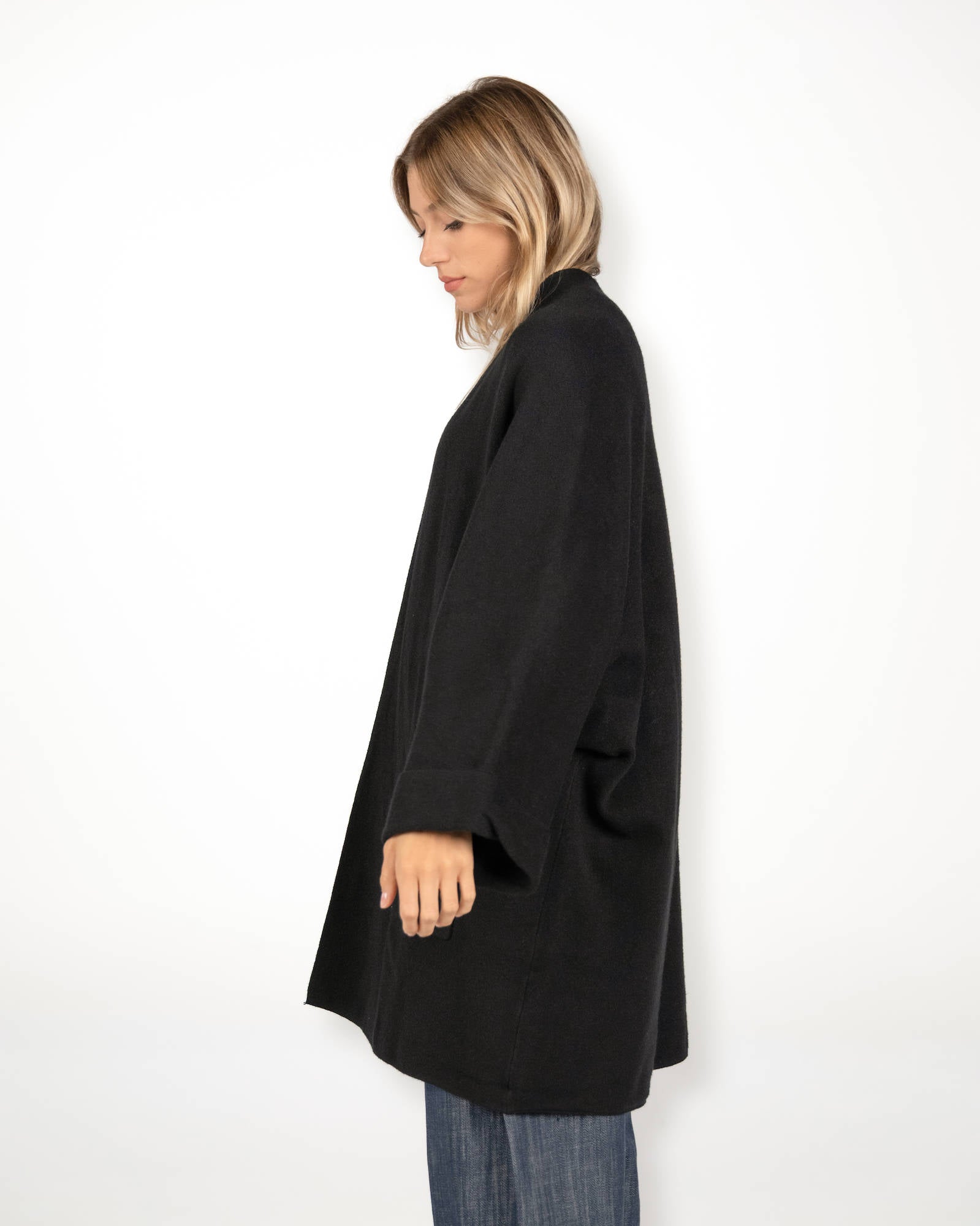 CARDIGAN IN MAGLIA HALLA NERO