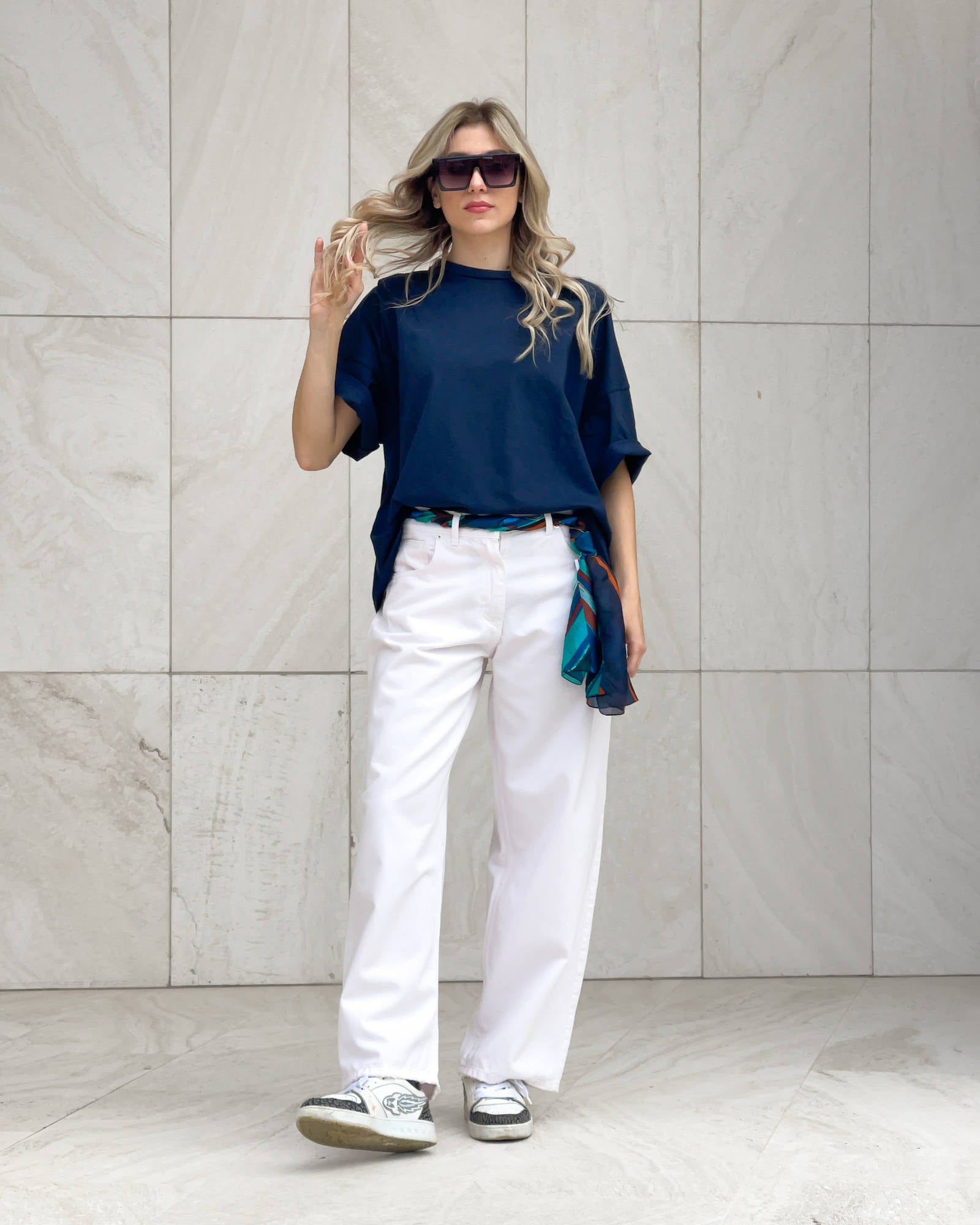 T-SHIRT OVER ELODIE BLU NAVY