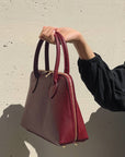 BORSA IN PELLE CHIAYA BURGUNDY