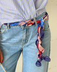 FOULARD EVORA IN SETA BLU