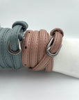 CINTURA IN PELLE SOTTILE CUCITA ROSE