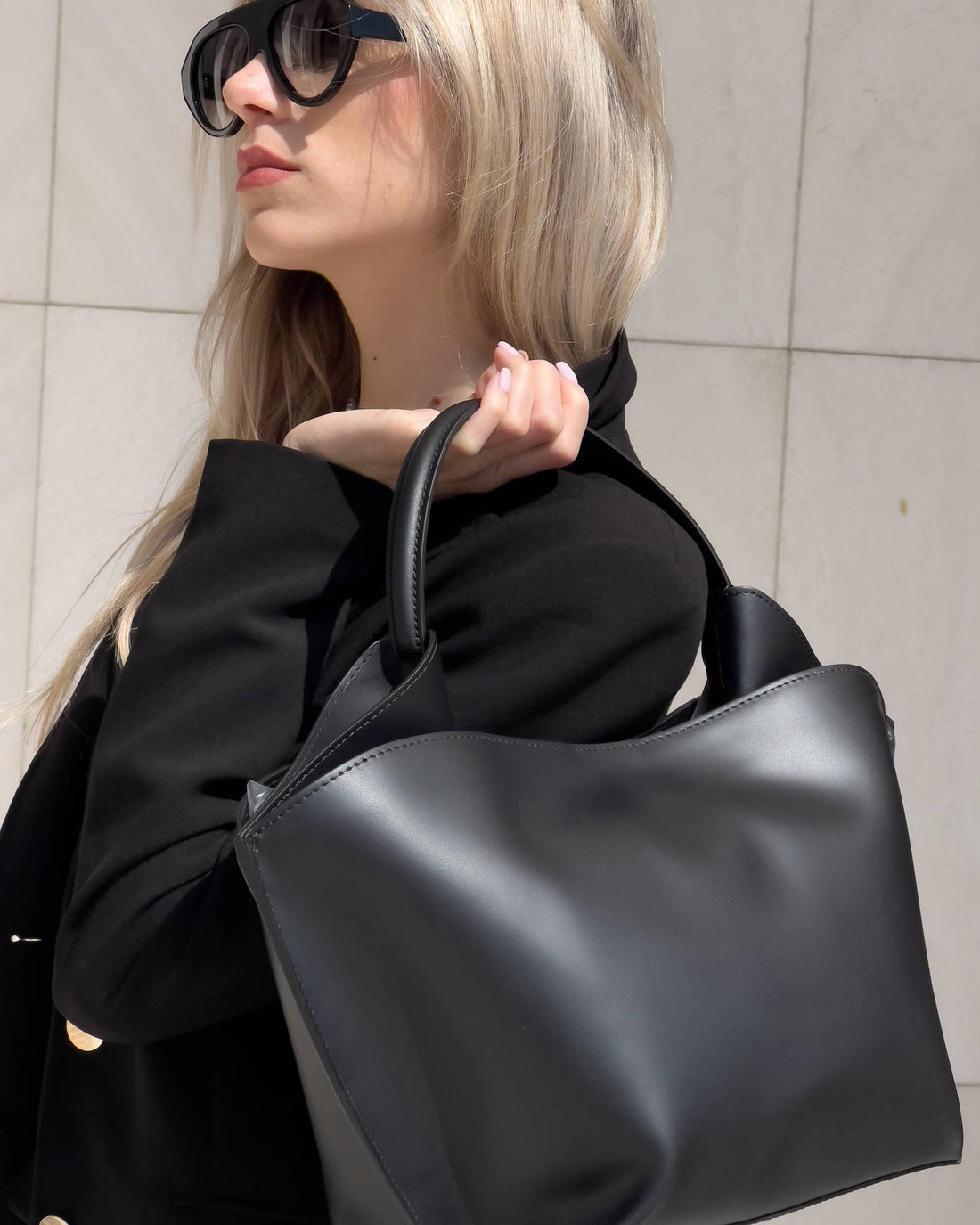 BORSA IN PELLE RACHELE NERO