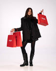 SHOPPER PSLOVE LARGE ROSSO