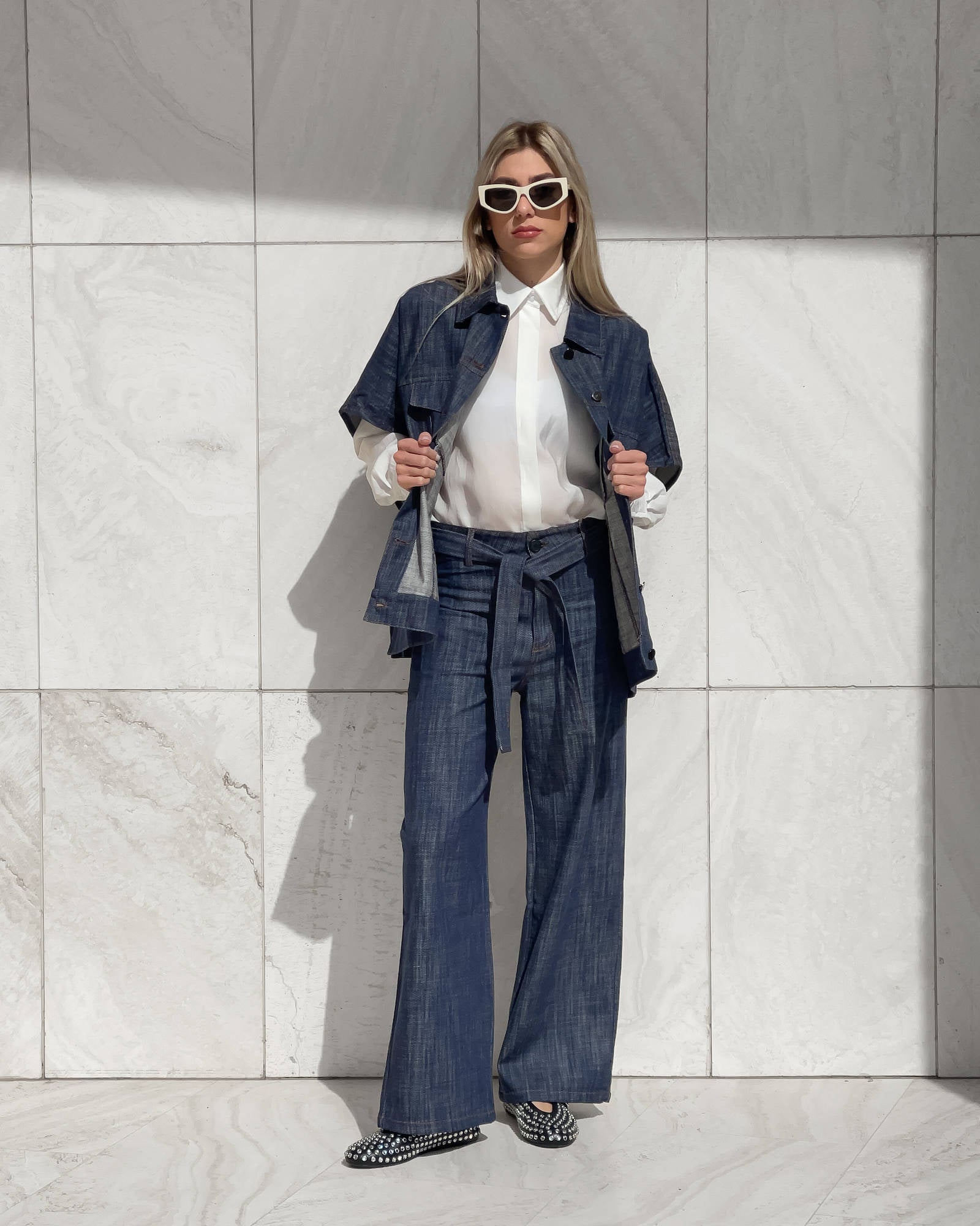 PANTALONE DENIM FRANKLIN BLU