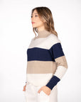 PULL CASHMERE BLEND RAQUEL BLU PANNA