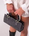 BORSA IN PELLE CELINA GRIGIO