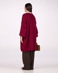 MAXI CARDIGAN COMFY BORDEAUX