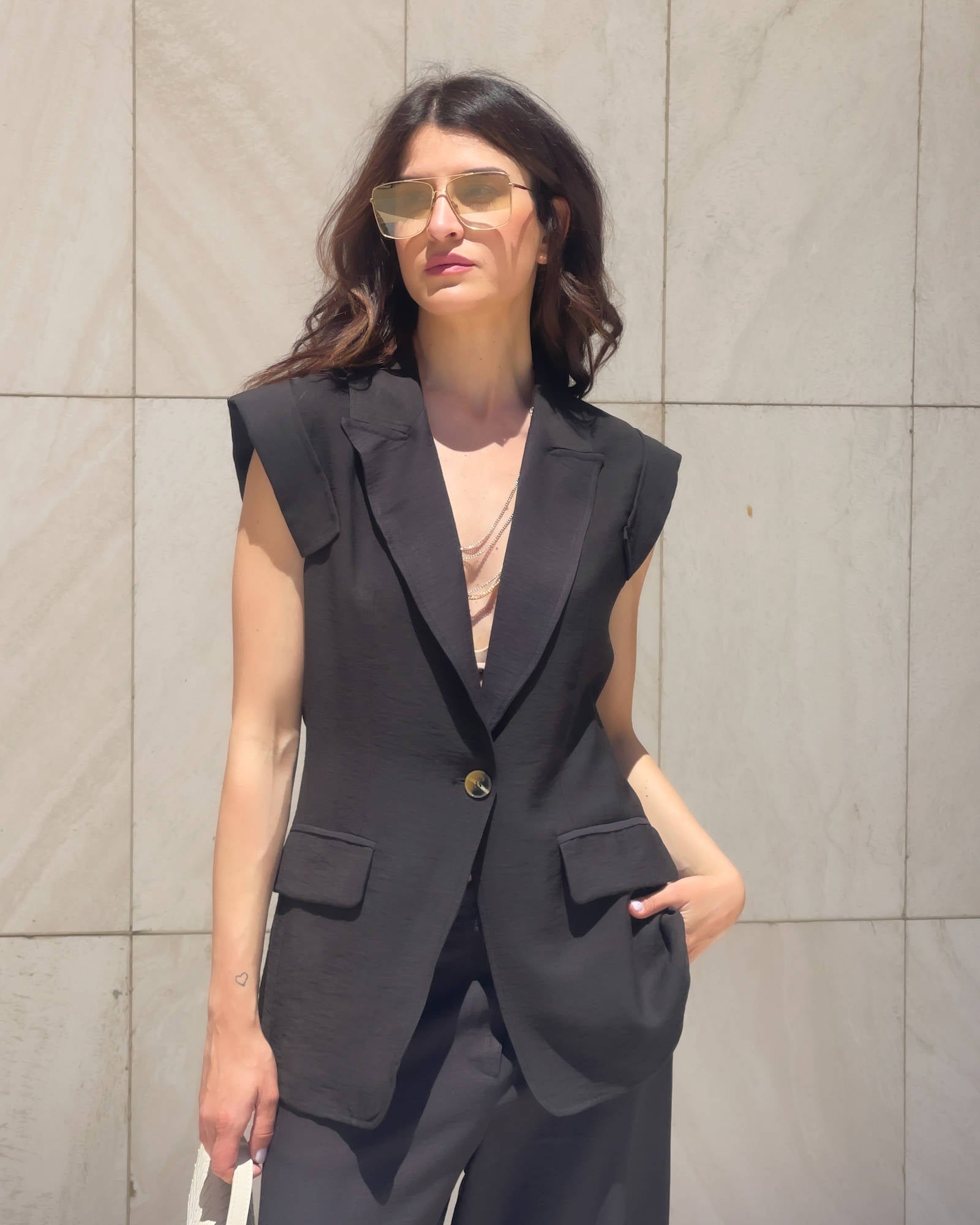 GILET MARIDA NERO