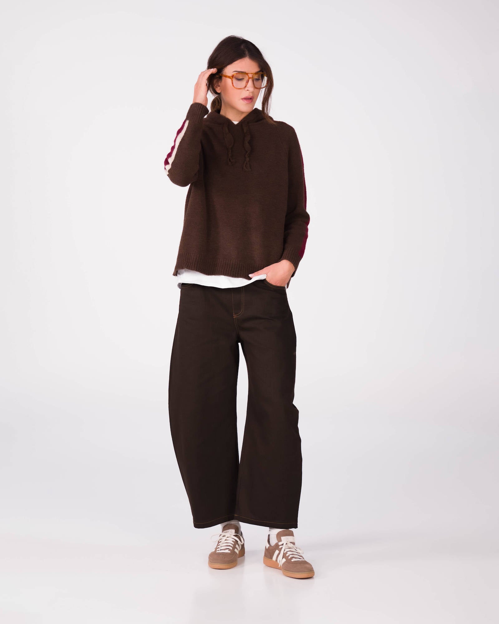 PULL TABATA MORO BEIGE ROSSO