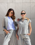 CAMICIA PSL COTONE E LINO RIGA NAVY