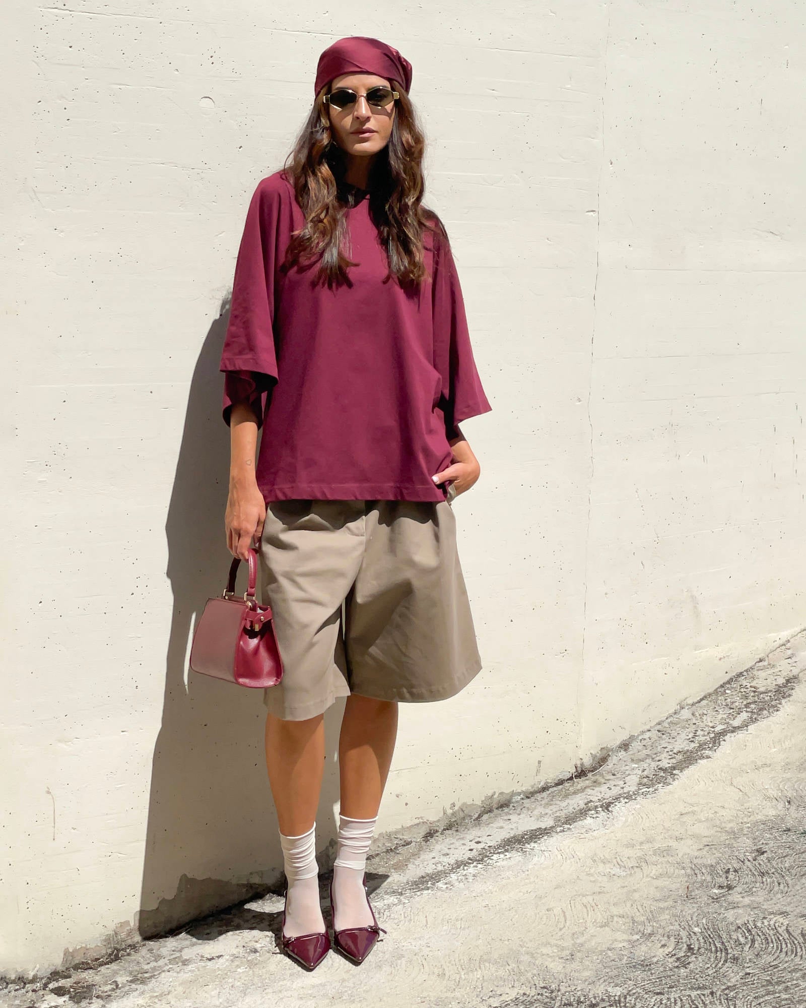 T-SHIRT OVER LINDSEY BORDEAUX