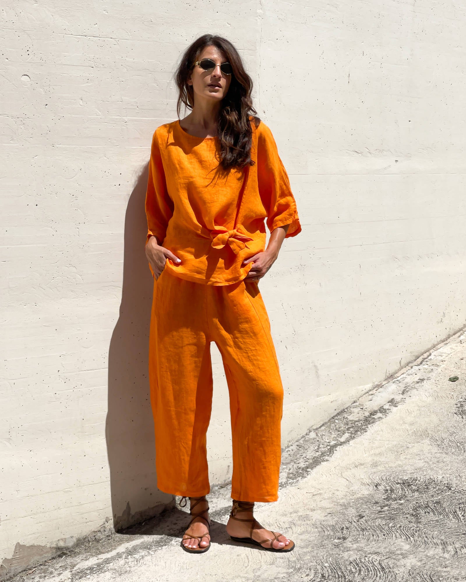 PANTALONE PIPER OVETTO IN LINO MANGO