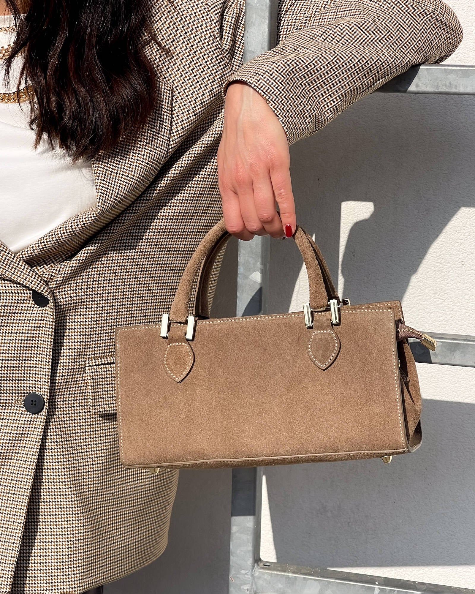BORSA IN PELLE CELINA TAUPE