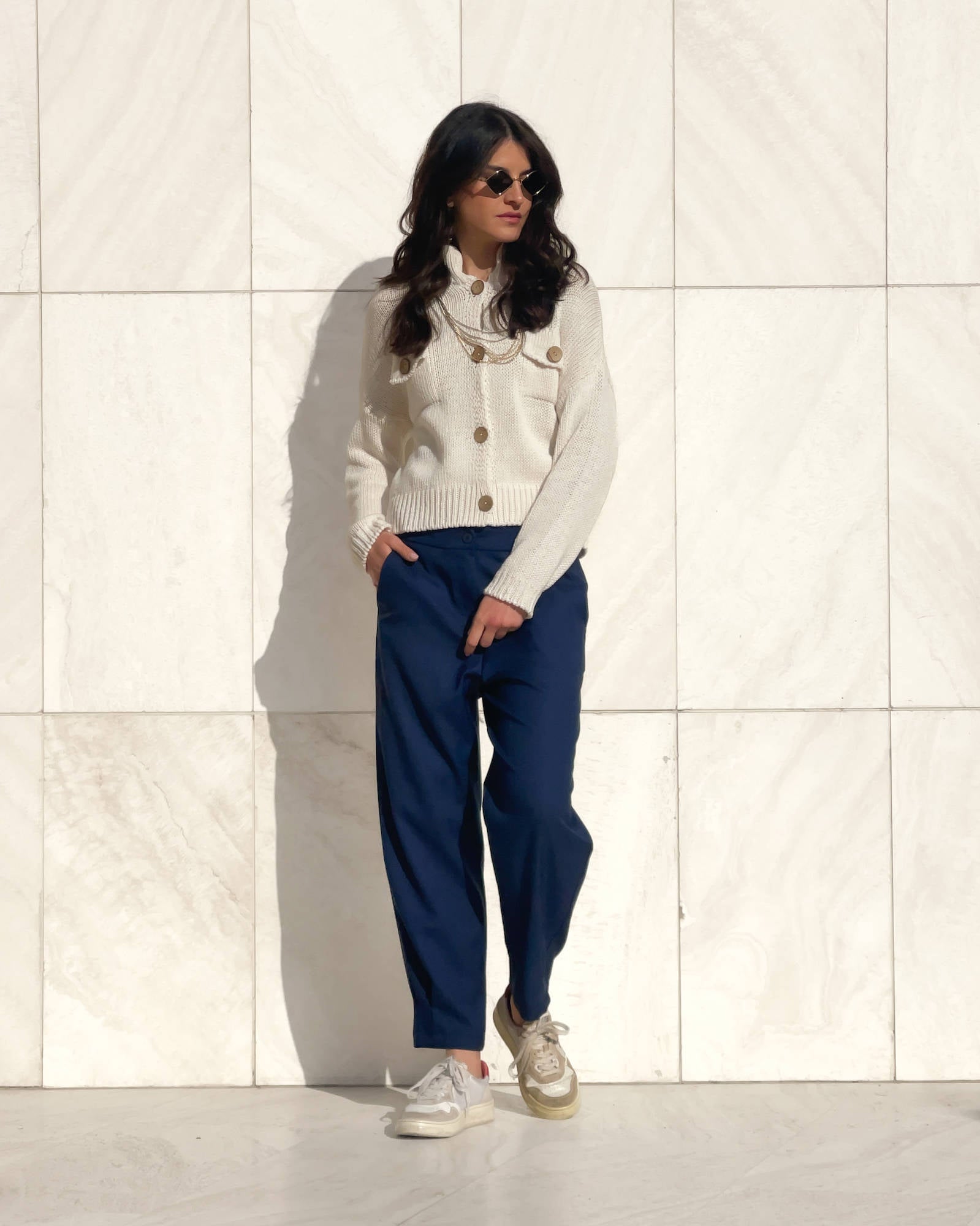 CARDIGAN IN MAGLIA ENNYE PANNA