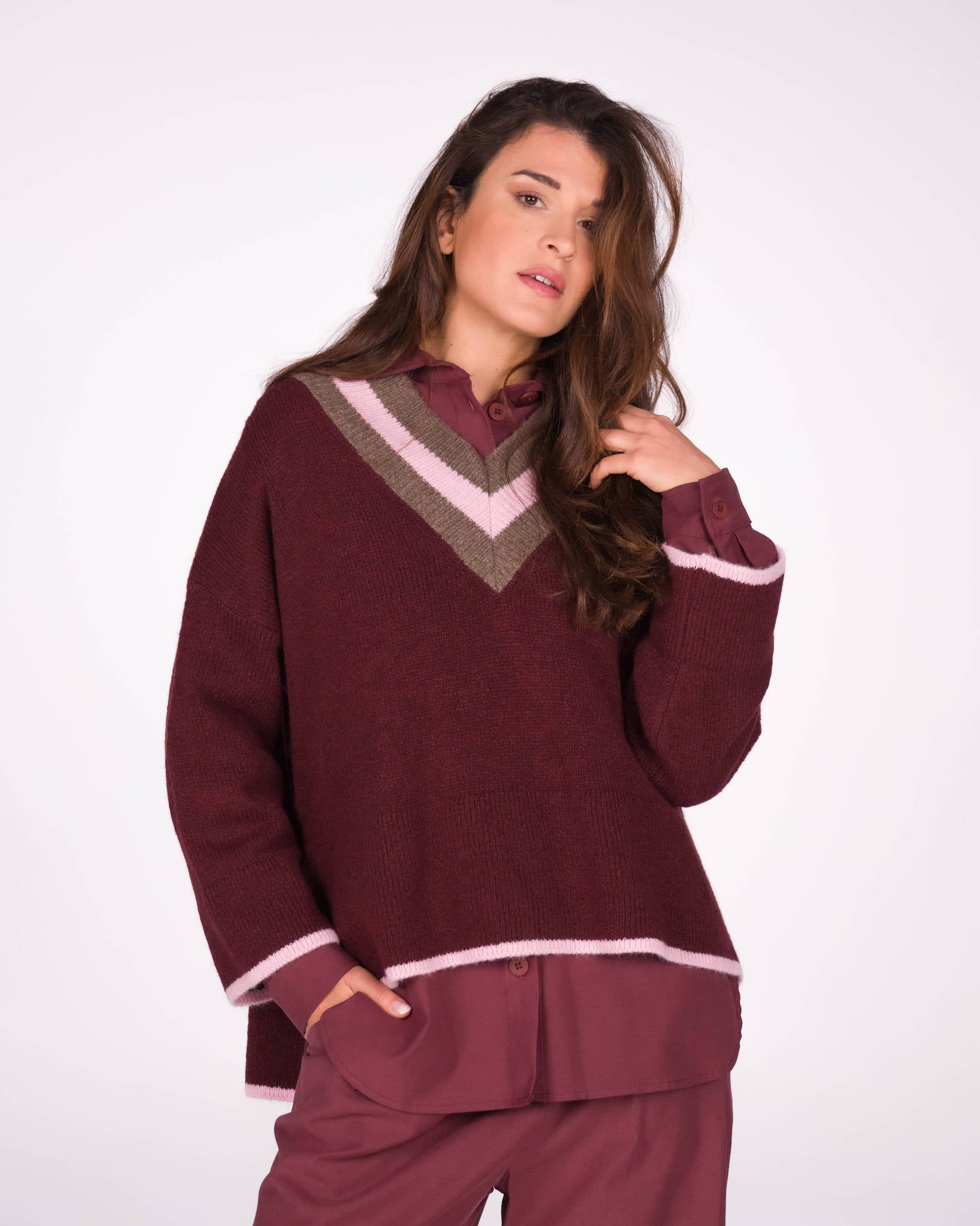 PULL ELIZA VINO ROSA FANGO