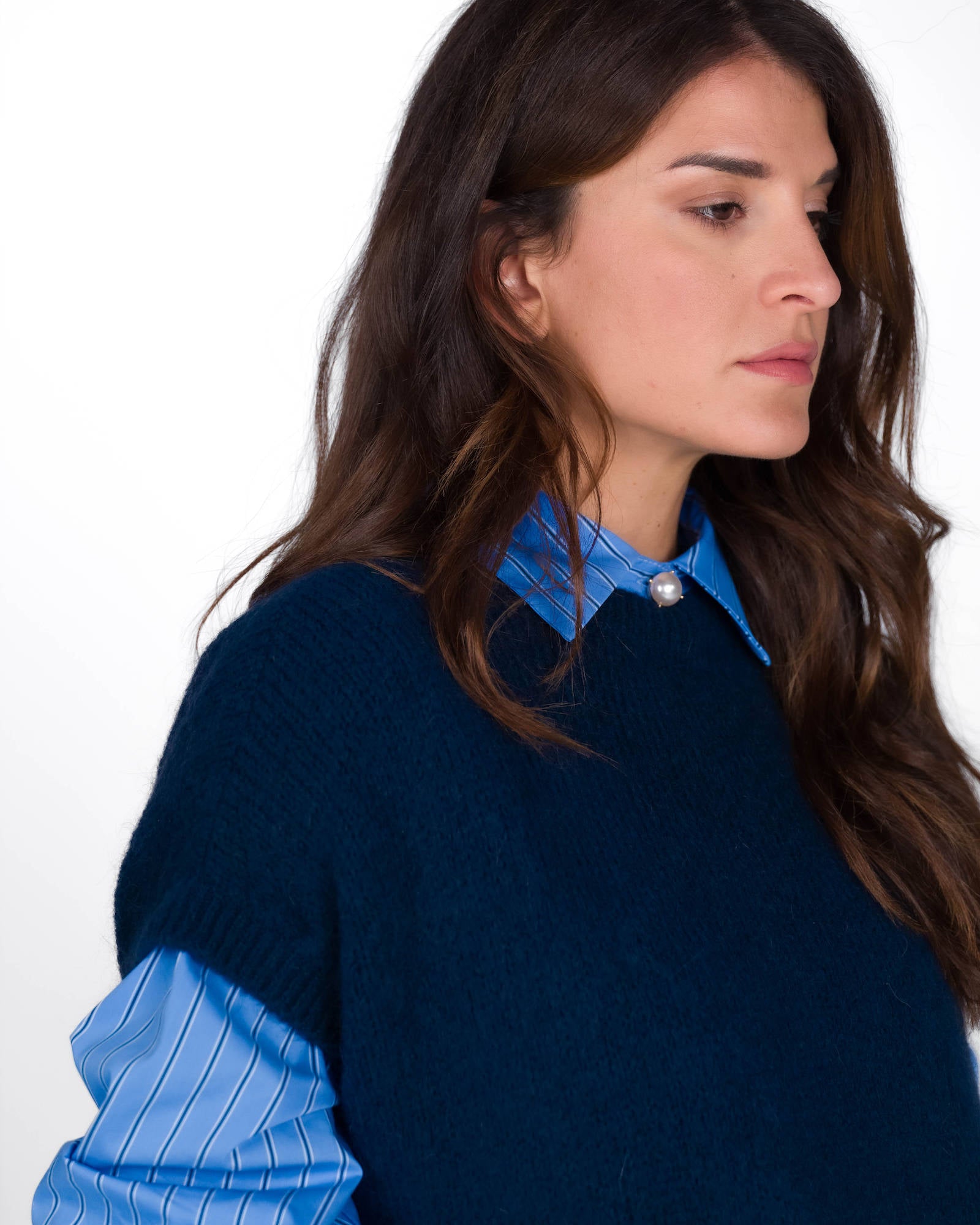 MAGLIA SENZA MANICHE ALICE BLU NAVY
