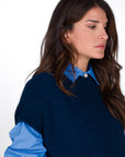MAGLIA SENZA MANICHE ALICE BLU NAVY