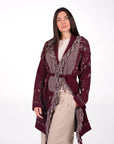 KABAN PAISLEY BORDEAUX