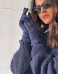 GUANTI LUNGHI VELOUR BLU