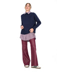 PANTALONE ECOPELLE PETER BORDEAUX