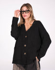 CARDIGAN ASTRAT NERO