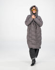 PIUMINO LONG DUCK DOWN DARK GREY