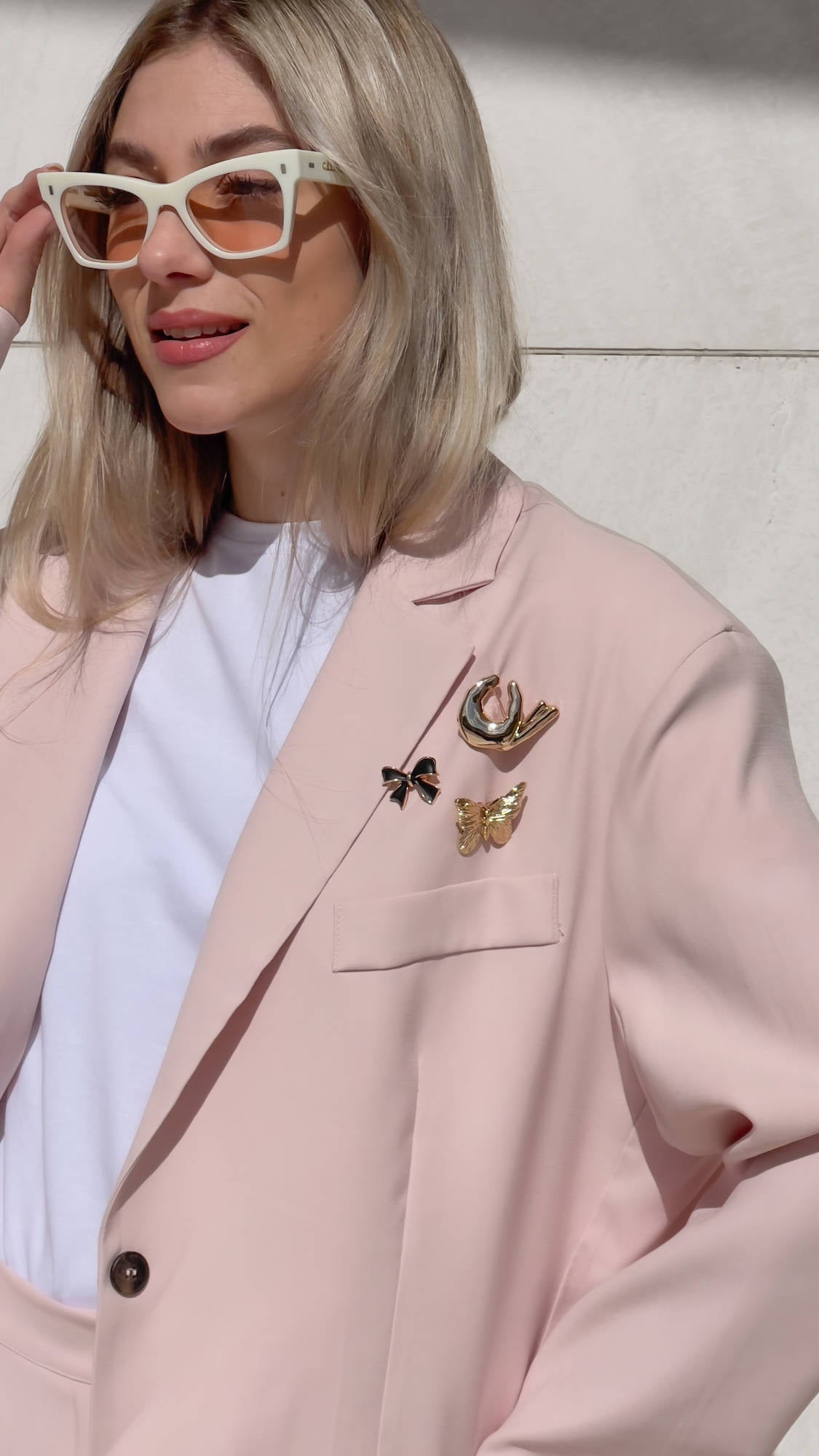 BLAZER CROPPED MEDLEY PINK LADY