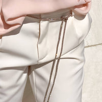 COLLANA LACCIO STRASS ORO ROSA