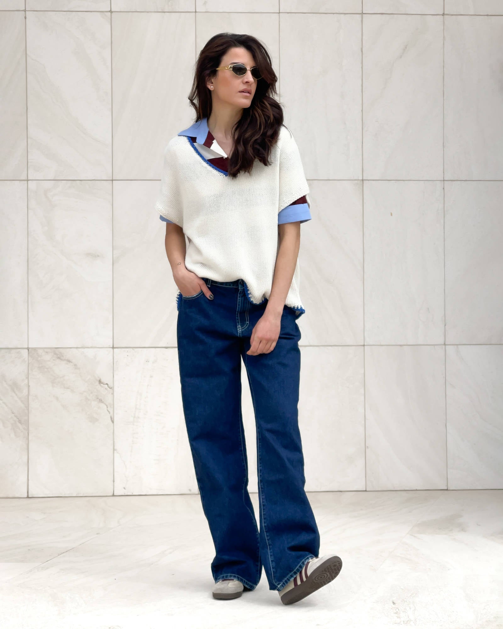 GILET IN MAGLIA SUNDAY PANNA ROYAL