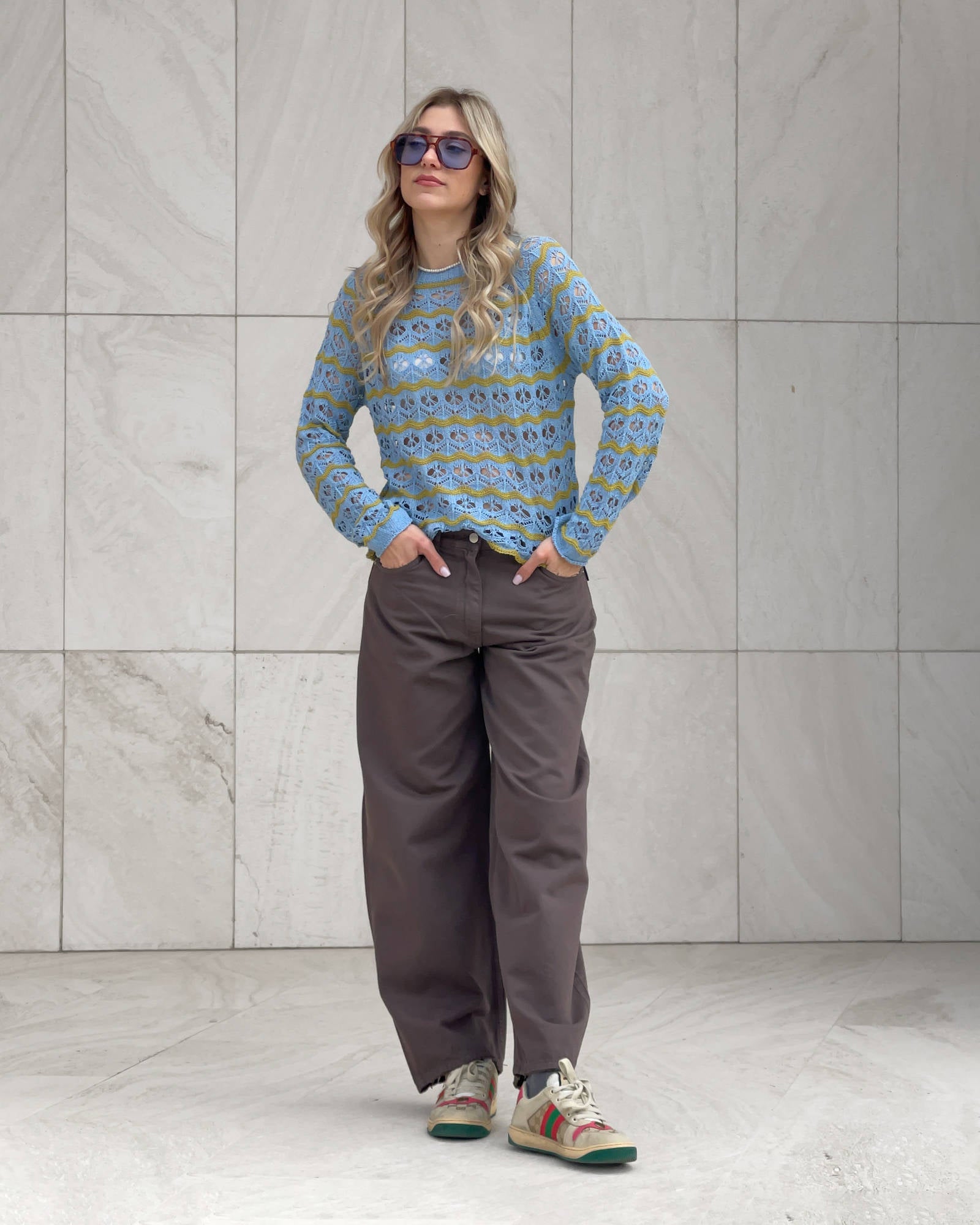 MAGLIA TRICOT MARILLA CIELO OLIVA