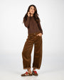 PANTALONE VELLUTO IRISH CACAO
