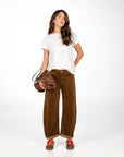 PANTALONE VELLUTO IRISH CACAO