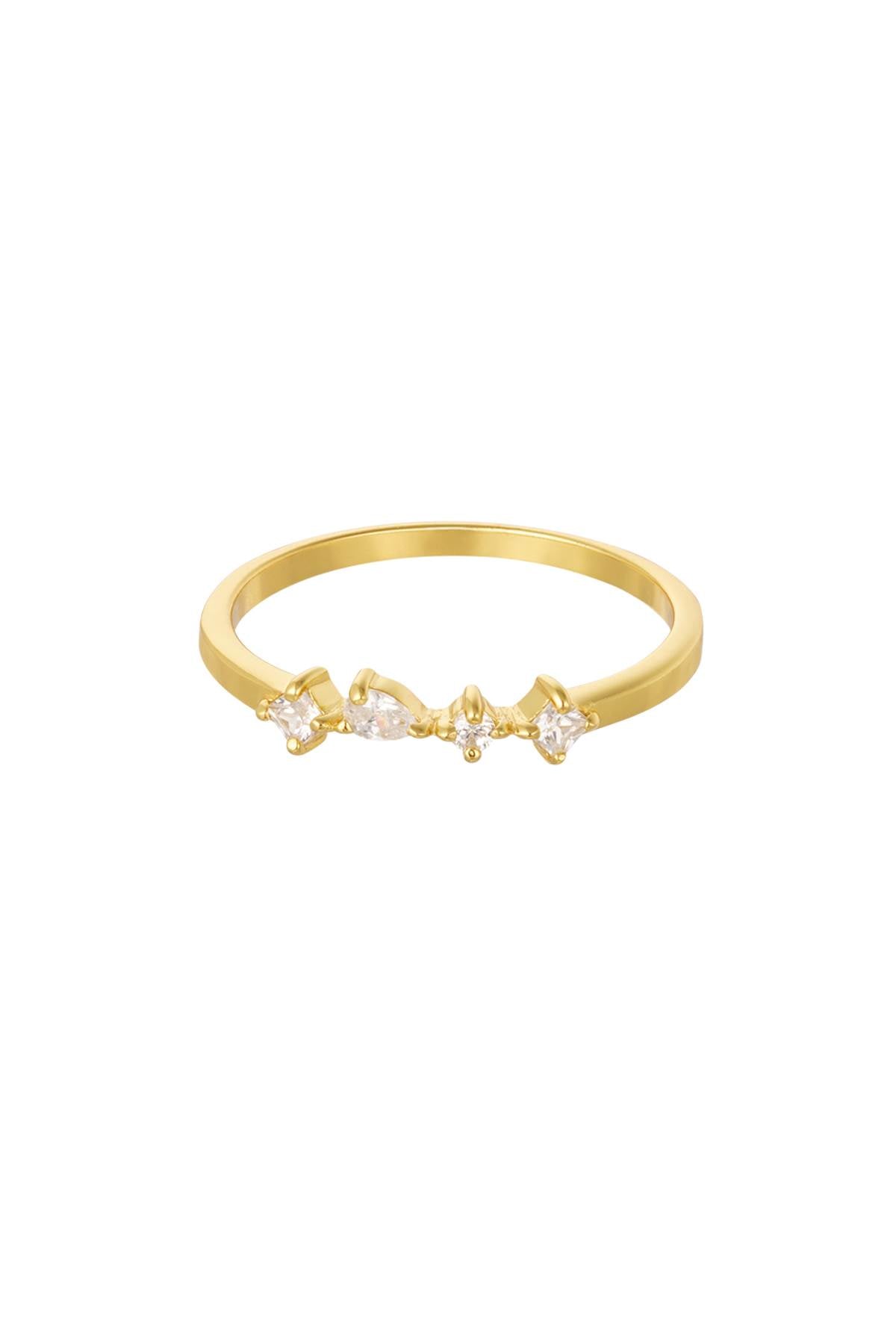 ANELLO DALIA ORO E ZIRCONI