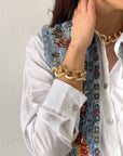 BRACCIALE A CATENA GRANDE PITONATA ORO