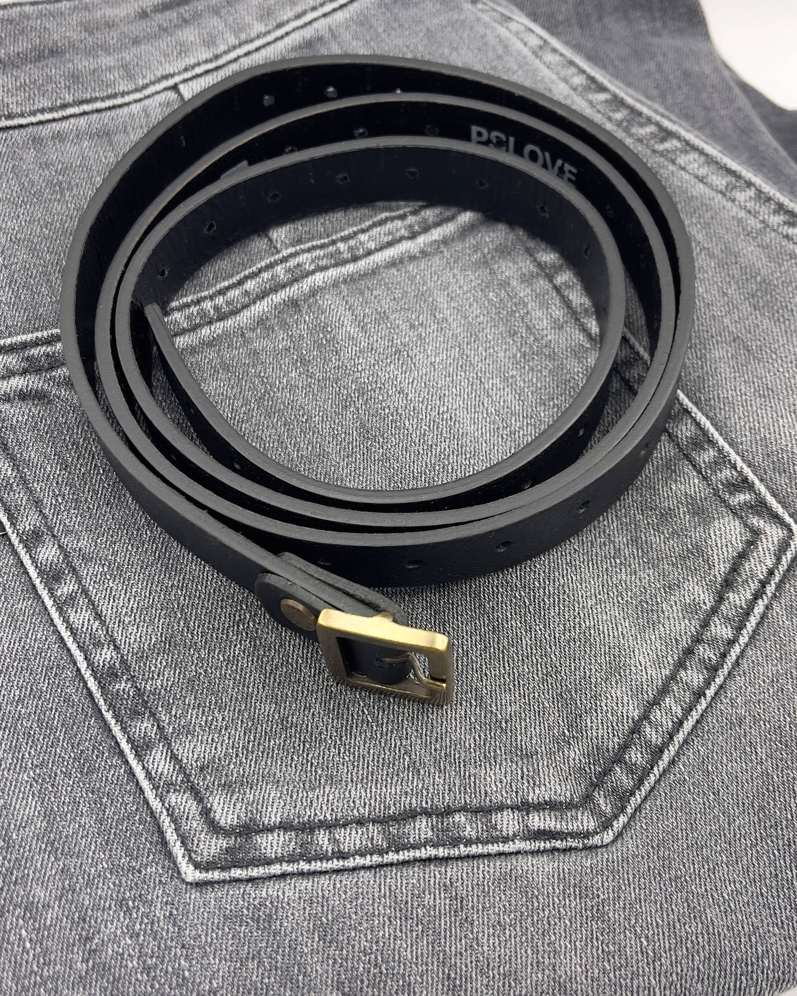 CINTURA IN PELLE LUNA NERO