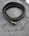 CINTURA IN PELLE LUNA NERO