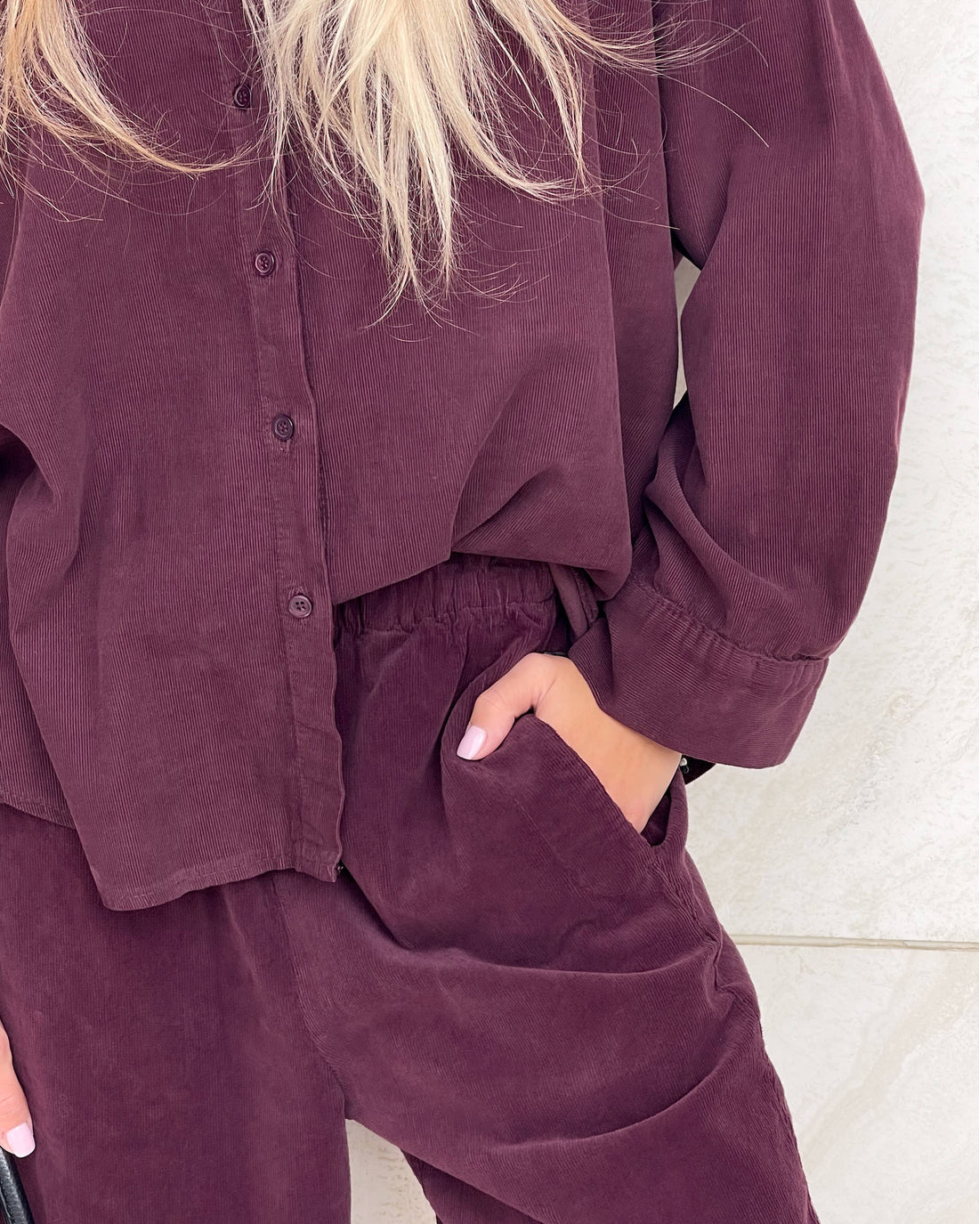 PANTALONE MARYMO DARK PLUM