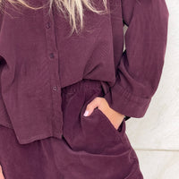 PANTALONE MARYMO DARK PLUM
