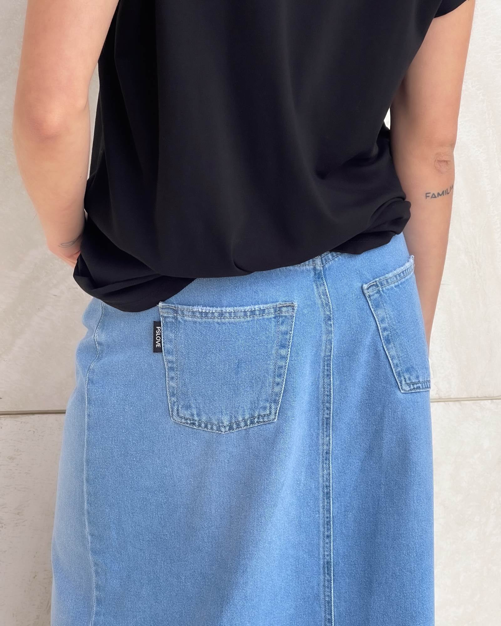 DENIM DIVA SKIRTS LIGHT WASH