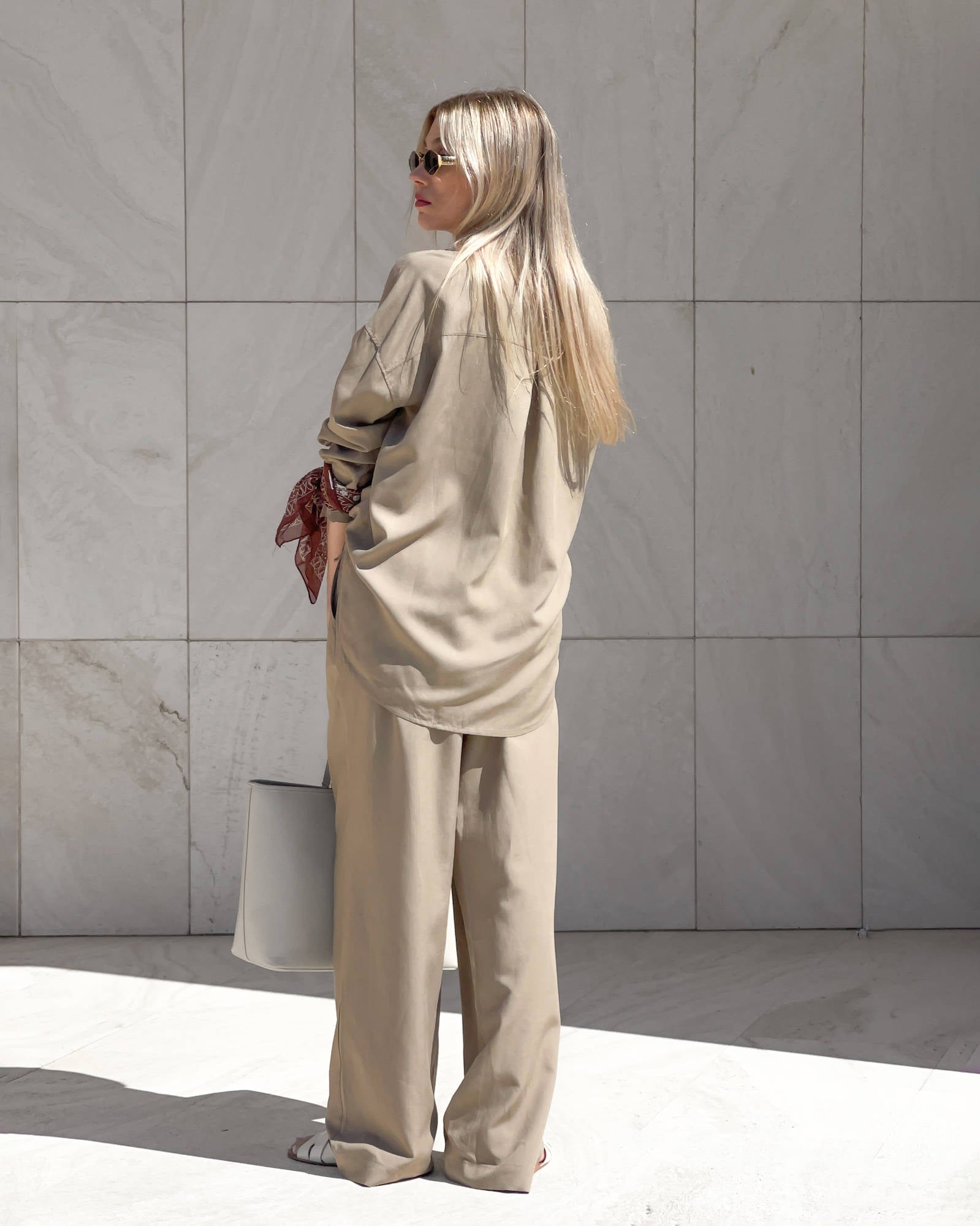PANTALONE IN LINO VISCOSA MISTRAL CAMEL