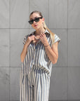CAMICIA PSL COTONE E LINO RIGA NAVY