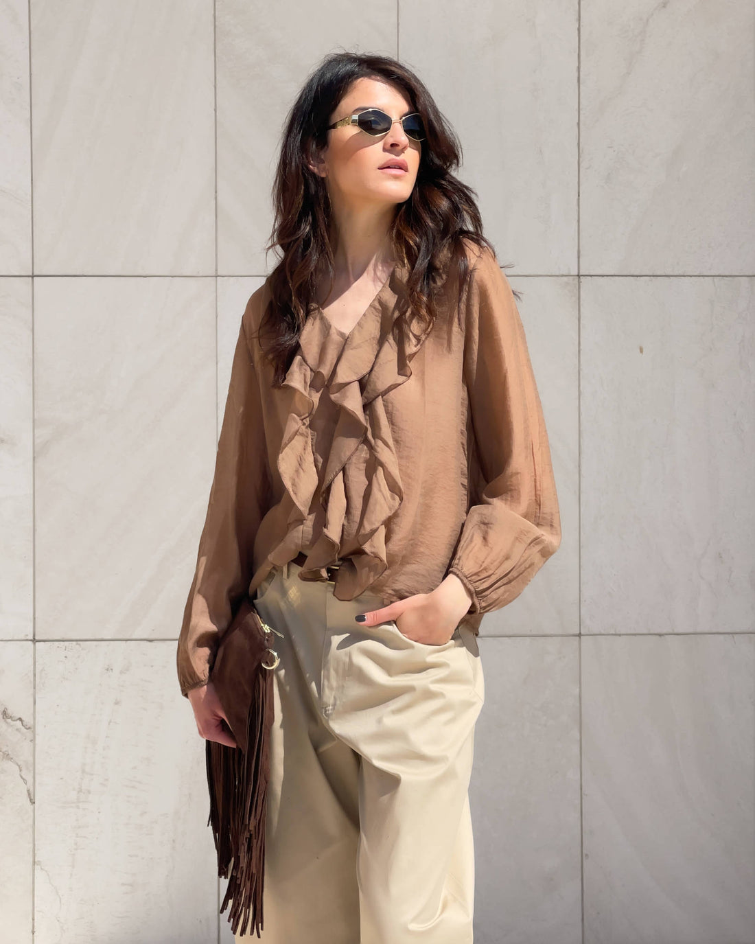 BLUSA ROUCHES OPHELIA CARRUBO