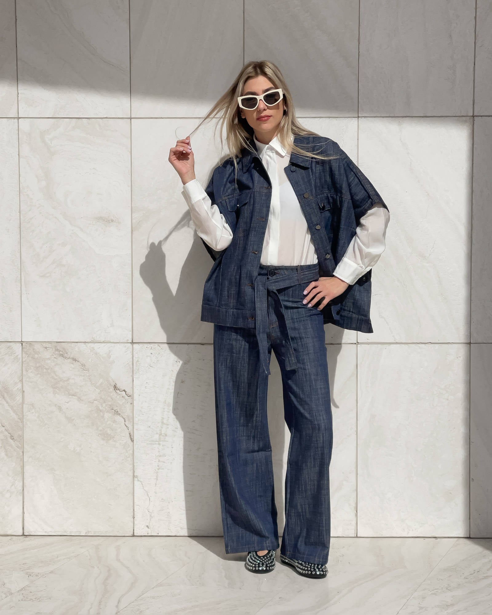 PANTALONE DENIM FRANKLIN BLU