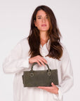 BORSA IN PELLE CELINA OLIVA